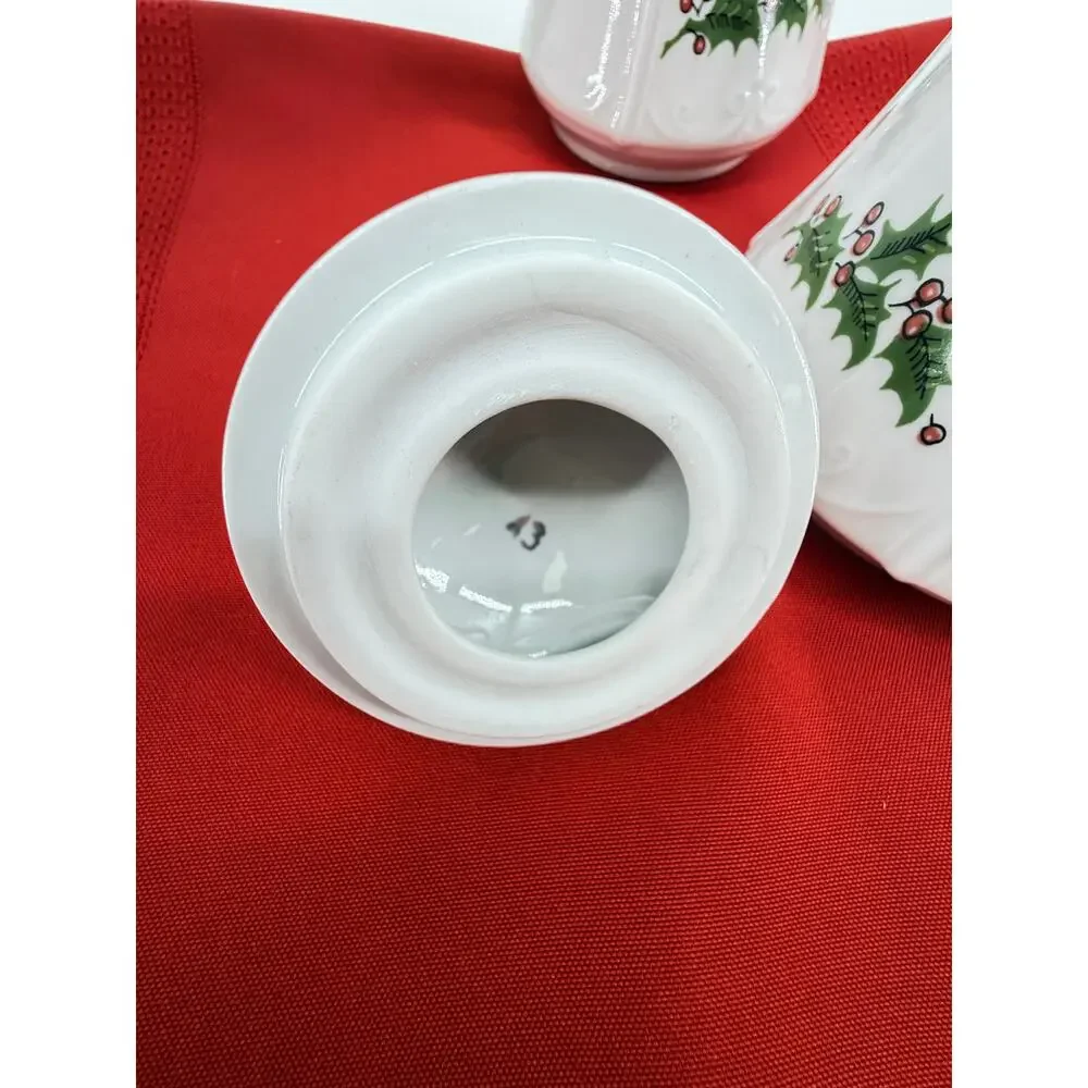 Chodziez Poland Holly Berry Coffee Pot Creamer Sugar Set Christmas Entertaining